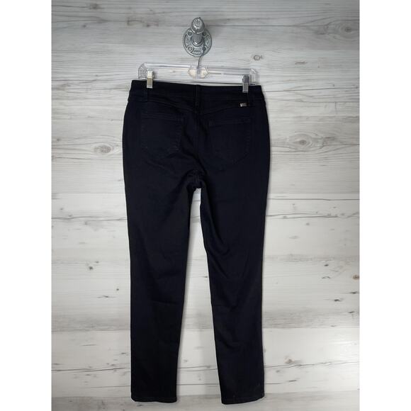 1822 Denim Jeans Womens 10 Black Skinny Dark Wash Stretch Solid Zip CJ33M1000A1 - Picture 7 of 13